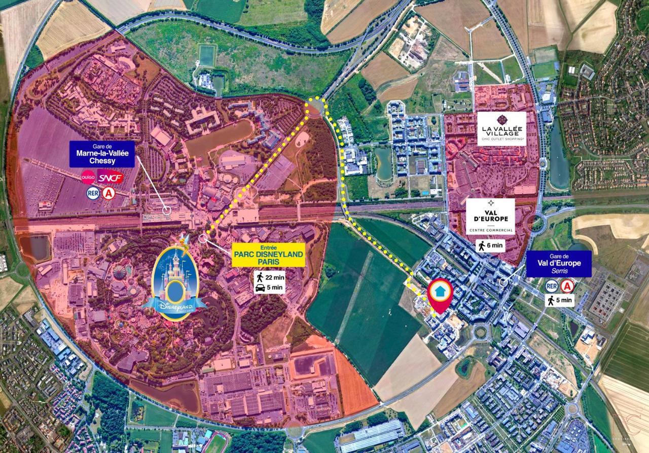 Disneyland-Paris 4 Pers, Parking, Wifi, Chessy  Exterior photo